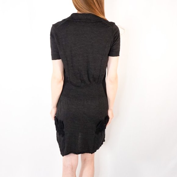 538. TRICOT COMME DES GARCONS Knit Button-Down Dress Small - Picture 5 of 7